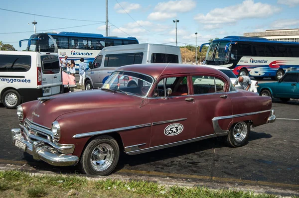 Kuba Kuba September Retro Vintage Amerikansk Taxi Bil — Stockfoto