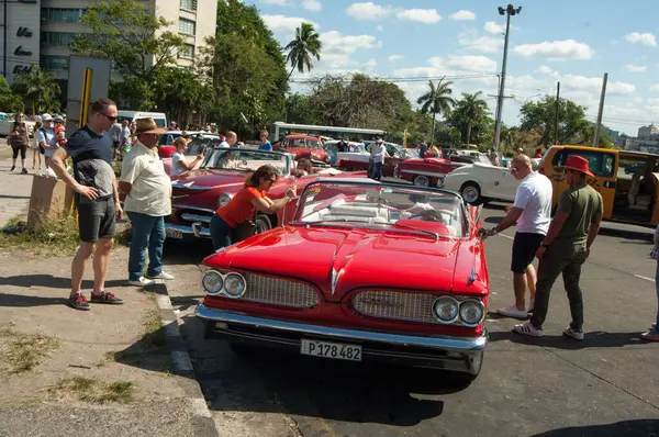 Cuba November Vintage Car Parked Street — 图库照片