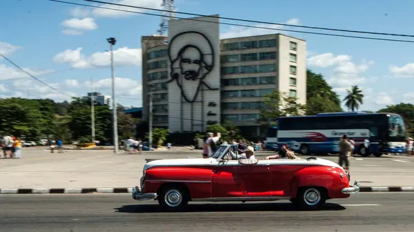 Kuba Maj Vintage Bil Staden — Stockfoto
