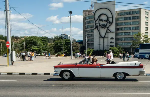 Havana Cuba Mai Vieille Voiture Rétro Dans Les Rues Ville — Photo
