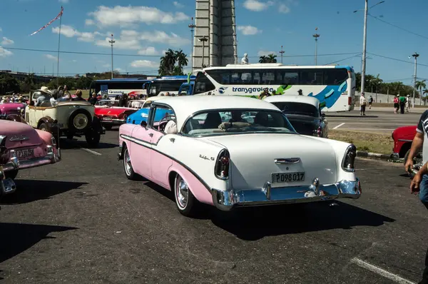 Havanna Kuba Szeptember Veterán Autók Retro Autók — Stock Fotó