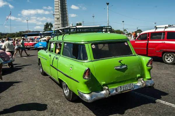 Havana Cuba June 107 停在Havana街上的经典复古经典汽车 Cuba是 — 图库照片