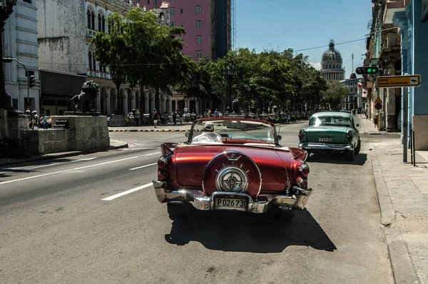 Havana Kuba Luty Samochody Vintage Klasycznej Hawanie — Zdjęcie stockowe