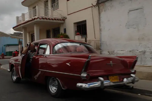 Hvana Cuba January Classic Car Parked Vintage Street — стоковое фото