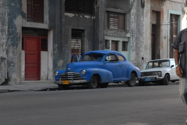 Havana Cuba Janeiro Vintage Man Vintage Car Havana Cuba — Fotografia de Stock