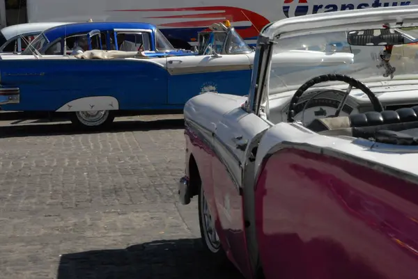 Kuba Kuba Július Vintage Retro Autó Egy Kubai Utcán — Stock Fotó