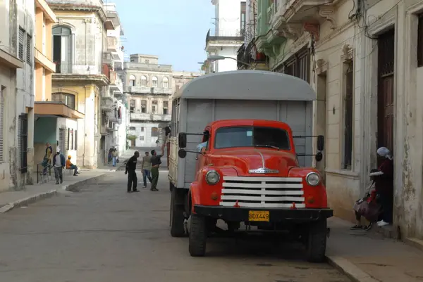 Havana Kuba December Gammal Klassisk Bil Havanna Gatan — Stockfoto