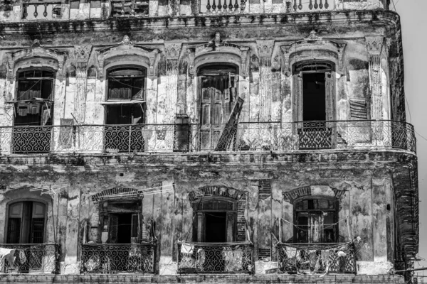 Havana Cuba Janeiro Vista Fachada Casa Havana Cuba — Fotografia de Stock