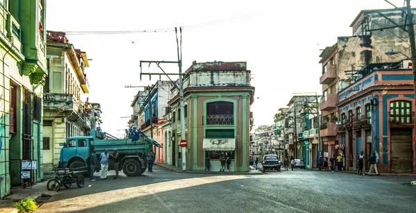 Blick Auf Die Alte Straße Der Stadt Havana Kuba — Stockfoto