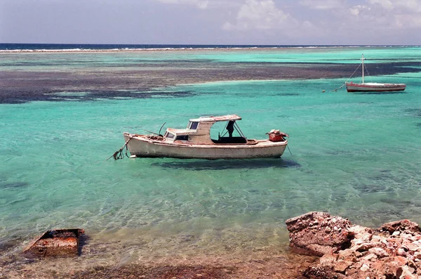 Fischerboot Einem Karibischen Meer Mexiko — Stockfoto