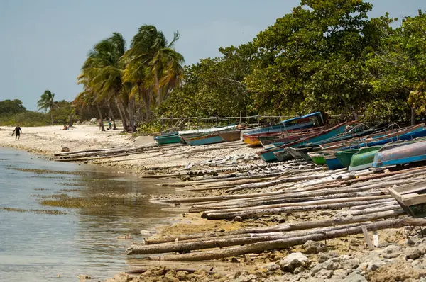 Лодки Карибском Море Доминиканская Республика Доминиканская Республика — стоковое фото