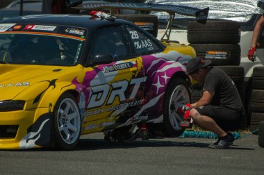 26 - 15 - 2 0 2 araba, araba drift, yolda araba sporu, Letonya.