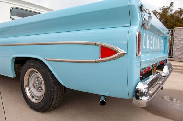 Синій Автомобіль Даху Американського Будинку — стокове фото