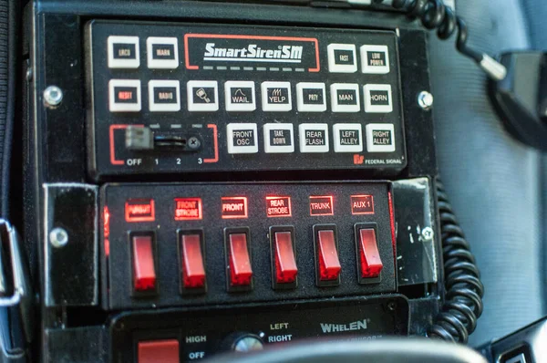 Vista Cerca Los Botones Control Radio Coche — Foto de Stock