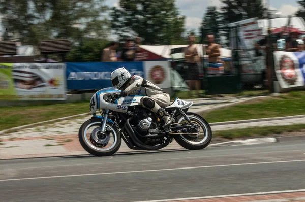 Motorcyklist Med Motorcykel — Stockfoto