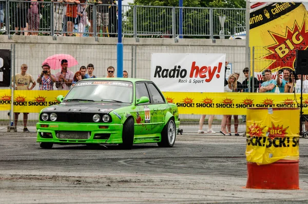 Odessa Ukraine August Racing Autorennen Und Rennwagenschau Lilisteile Kurve Grün — Stockfoto