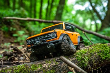 Ormanda telsiz kontrol arabasıyla yürüyorum.