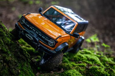 Ormanda telsiz kontrol arabasıyla yürüyorum.