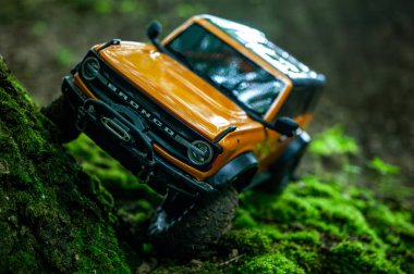 Ormanda telsiz kontrol arabasıyla yürüyorum.