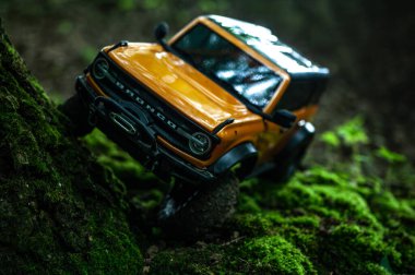 Ormanda telsiz kontrol arabasıyla yürüyorum.