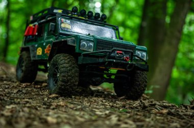 Ormanda telsiz kontrol arabasıyla yürüyorum.