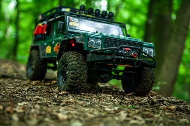 Ormanda telsiz kontrol arabasıyla yürüyorum.