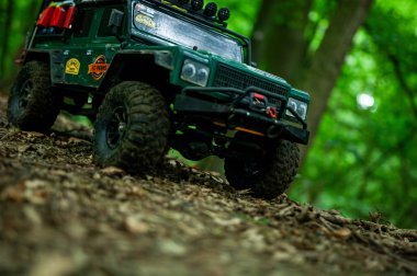 Ormanda telsiz kontrol arabasıyla yürüyorum.