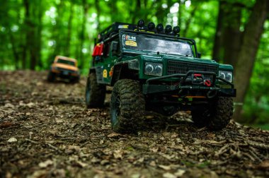 Ormanda telsiz kontrol arabasıyla yürüyorum.