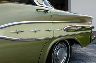 yeşil araba yakın - yakın görünüm