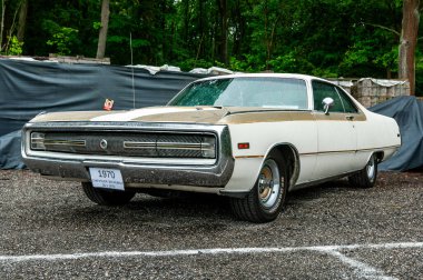 Parkta arka arkaya park etmiş arabalar.