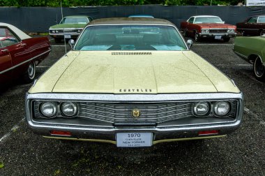 Parkta arka arkaya park etmiş arabalar.