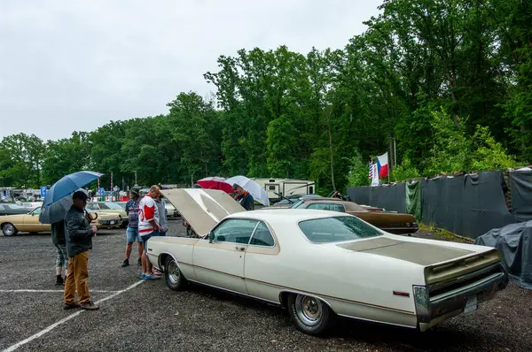 Parkta arka arkaya park etmiş arabalar.