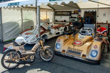 Cenevre, İsviçre - 2 Mayıs, 20 0-19: İsviçre 'de Cenevre Uluslararası Motor Yarışı' nın klasik arabası