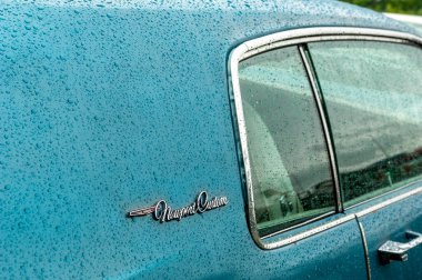 mavi klasik araba yakın görünüm