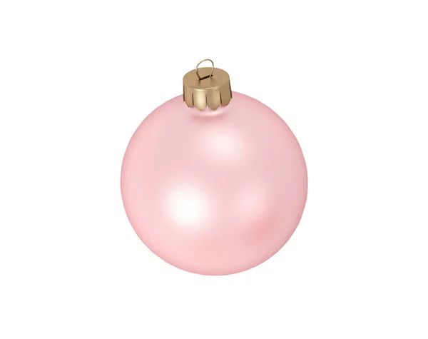 Geïsoleerde Elegantie Roze Kerst Decoratieve Bal Transparante Achtergrond — Stockfoto