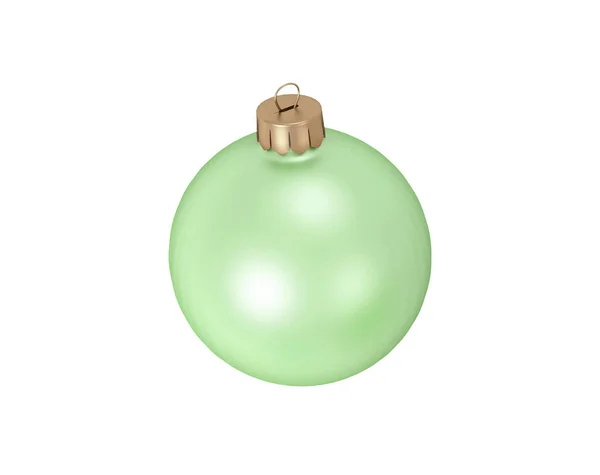 Geïsoleerde Elegantie Groene Kerst Decoratieve Bal Transparante Achtergrond — Stockfoto
