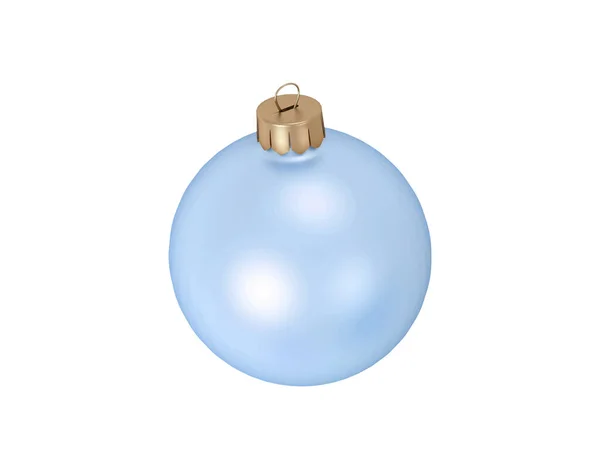 Isolato Eleganza Blu Natale Palla Decorativa Sfondo Trasparente — Foto Stock