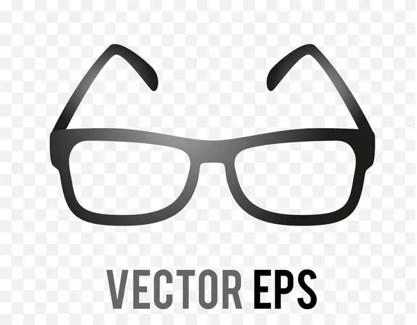 Pair Two Lenses Gradient Black Glasses Icon — Stock Vector