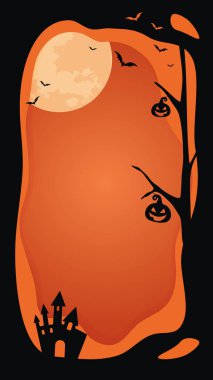 Turuncu Cadılar Bayramı sosyal medya hikayesi AR filtre posta şablonu arka planı