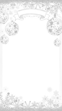 Yılbaşı hikayesi arka planı açık gri kar taneleri sınırıyla filtrele