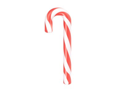 Kırmızı ve beyaz geleneksel 3 boyutlu Noel tatili çubuk süslemesi tatlı şeker  