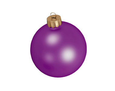 Şeffaf arkaplanda münferit zarafet mor Noel dekoratif balosu