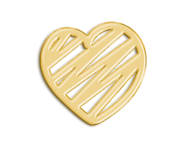 Sarı kalp şekilli balon simgesi şeffaf, aşk konseptinde