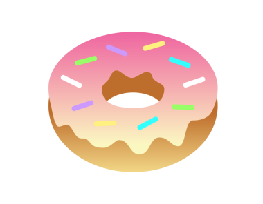 Gradyan pembe tatlı tatlı tatlı çörek ikonu