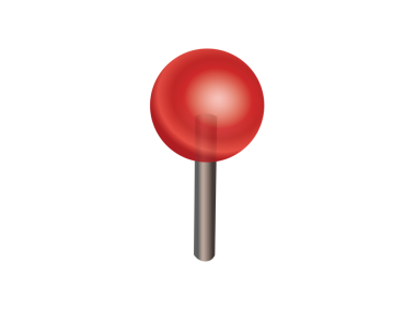 Kırmızı yuvarlak başlık konumu şeffaf arkaplan üzerindeki pin simgesine basın