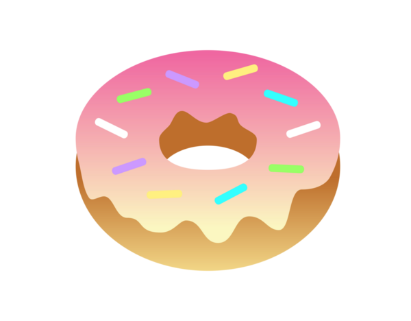 Gradyan pembe tatlı tatlı tatlı çörek ikonu