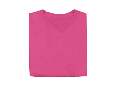 Heather Heliconia Pembe, boş moda, katlanmış ön t-shirt şablonu