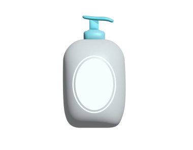 Nemlendirici, güneş kremi, güneş kremi, şampuan ve vücut yıkama gibi diğer hijyenik sıvılar için kullanılan 3 boyutlu bebek losyonu ikonu.