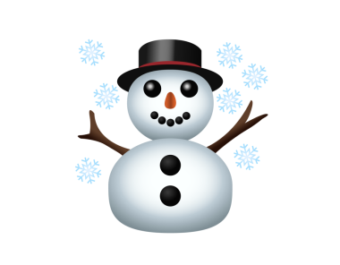 Kar taneli iki büyük kartopu ikonundan yapılmış klasik kardan adam.