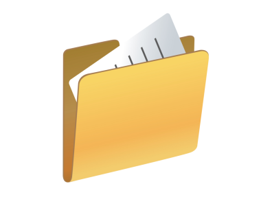 Belgeli klasik gradyan sarı bilgisayar dosya simgesi